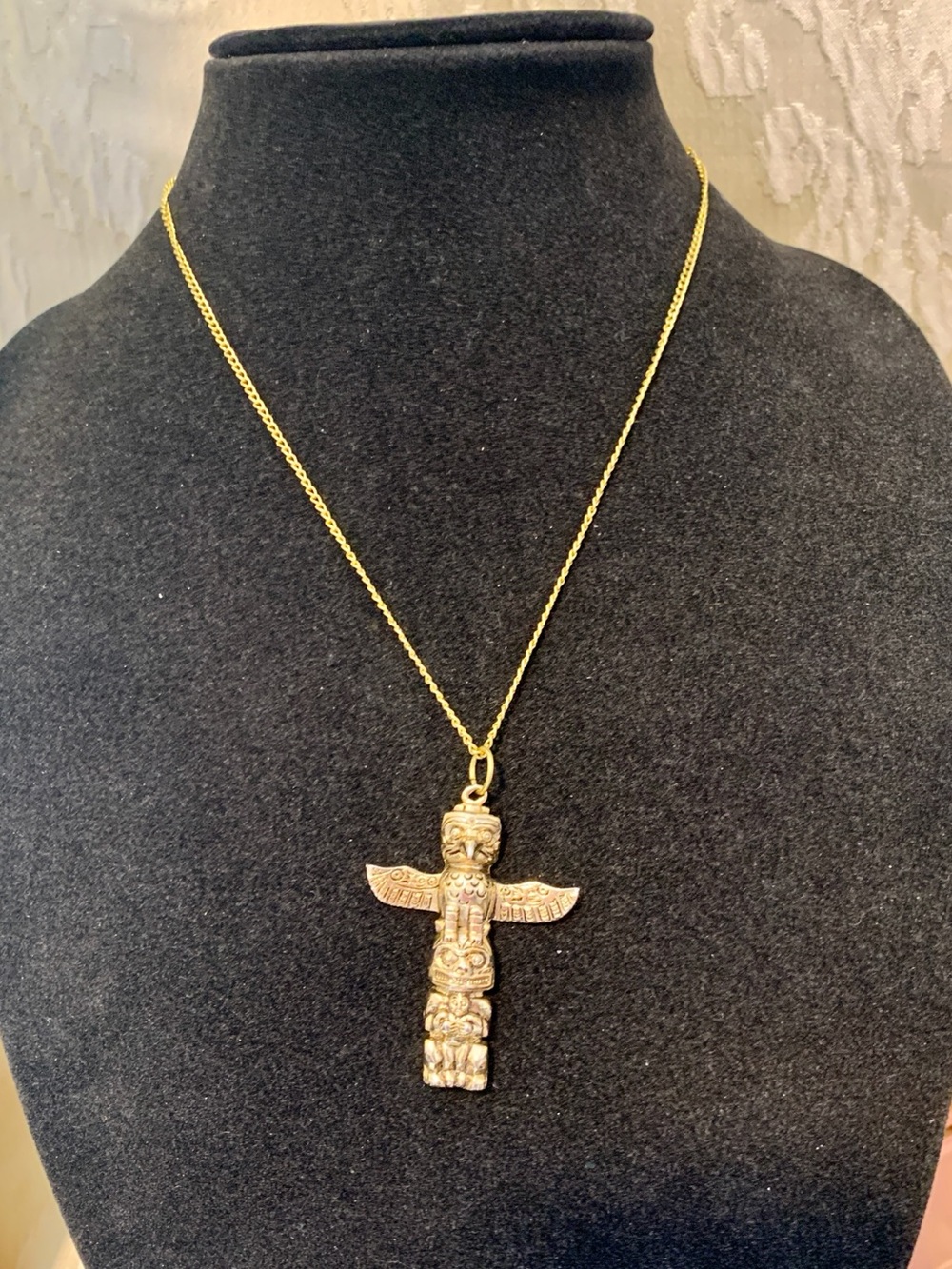 Gold Totem Pendant Necklace - Women Jewelry